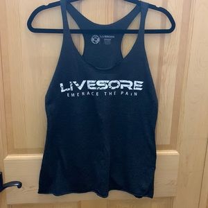 EUC. LiveSore racer back tank. Medium.